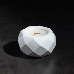 Bougie artisanale parfumée avec mèche en bois crépitant - Bougie Diamant