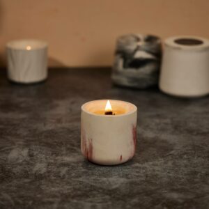 Bougie artisanale parfumée avec mèche qui crépite