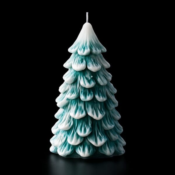 Bougie artisanale “Sapin d’Hiver” – 15 cm