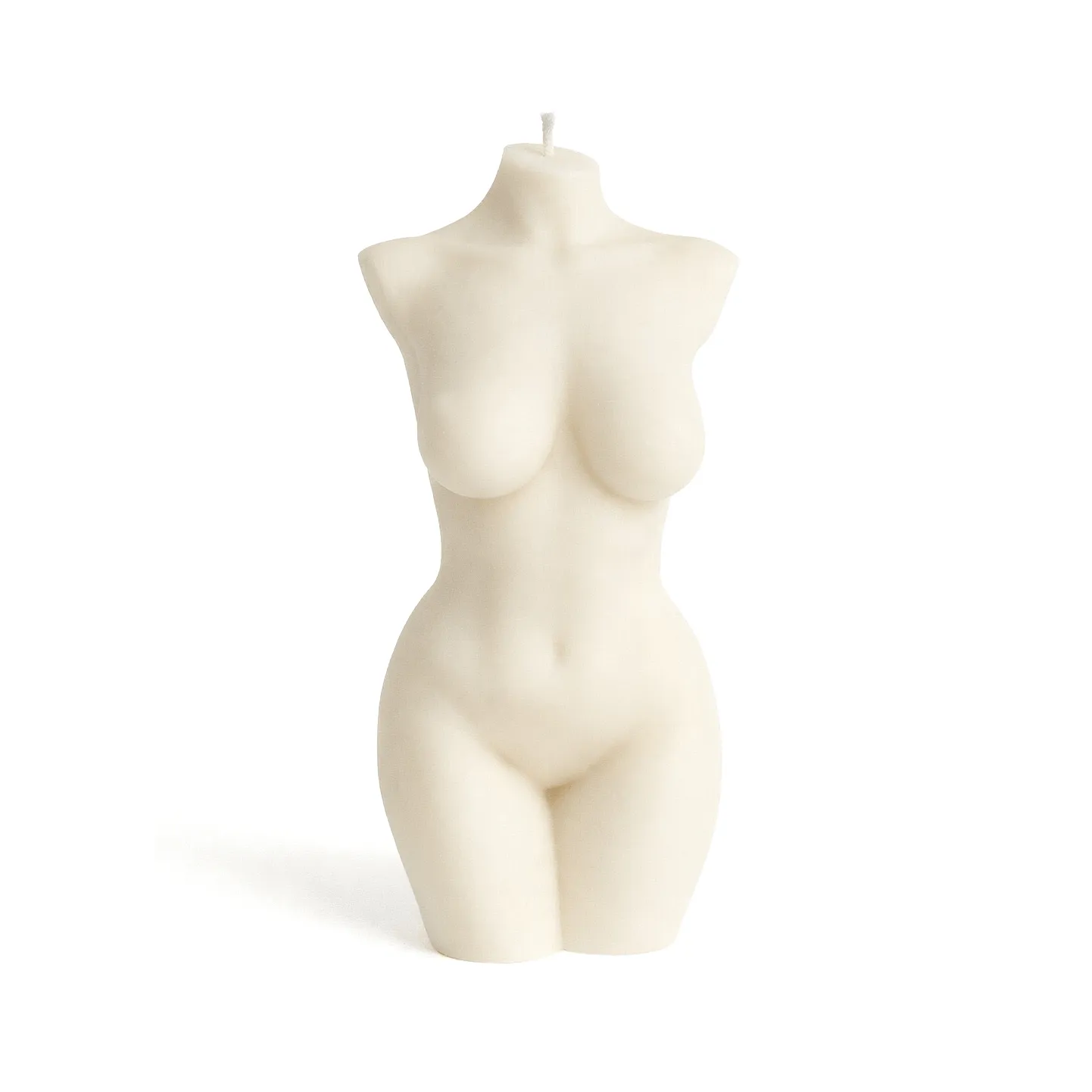 Bougie sculpturale Femme en cire végétale – lignes douces et contemporaines