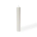 Cierge artisanal 20 cm pour table en cire végétale vue produit fond blanc